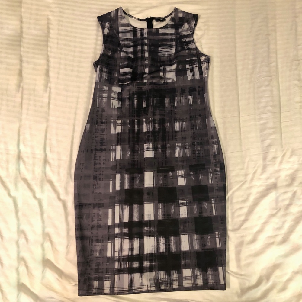 Black Print Work Dress